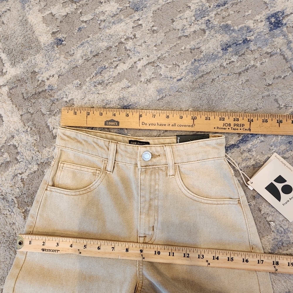 NWT Frank & Oak Linda Balloon Fit Tan Khaki Jeans. Women's size 23. Hemp/Cotton - Picture 14 of 16